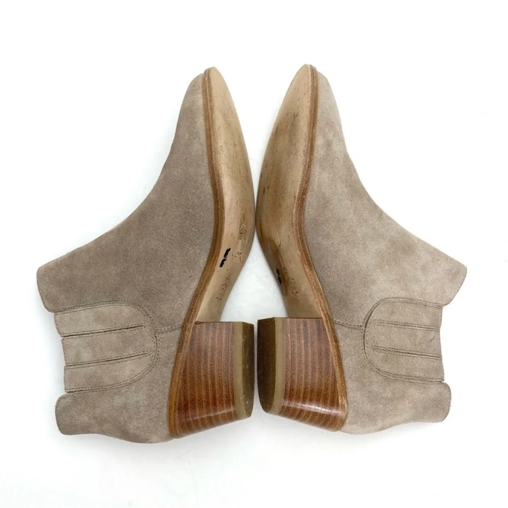 Joie Barlow Tan Suede Ankle Booties in Beige Stone/Tan Size 38